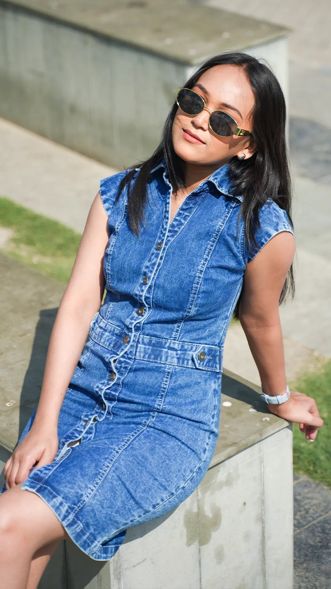 Denim Short Dress DLPL