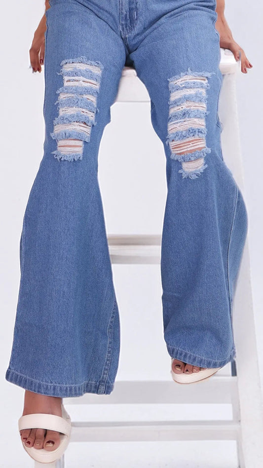 Distressed Blue Jeans DLPL