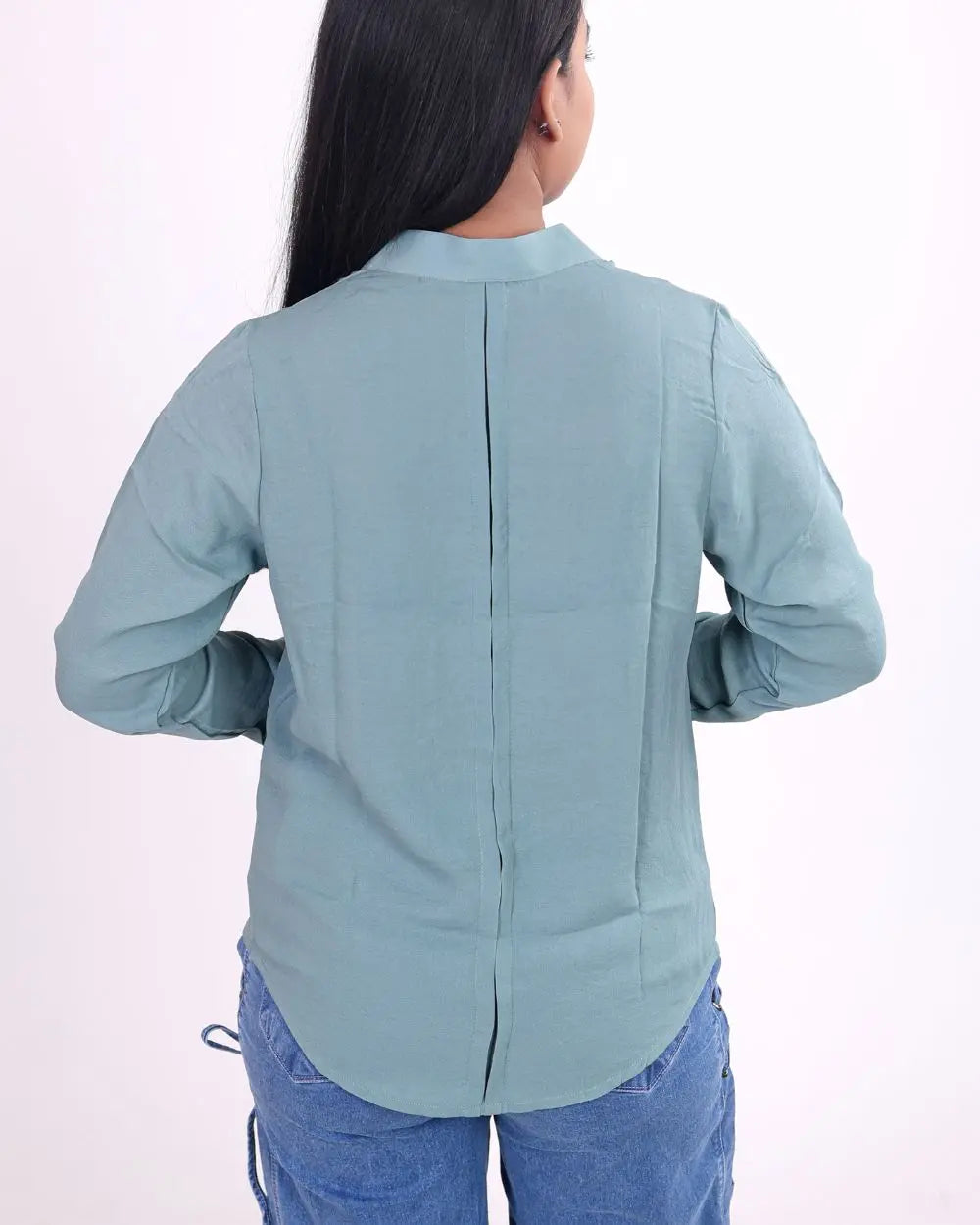 Mint Green Long Sleeve Blouse DLPL