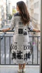 Newsprint Women's Western Dress