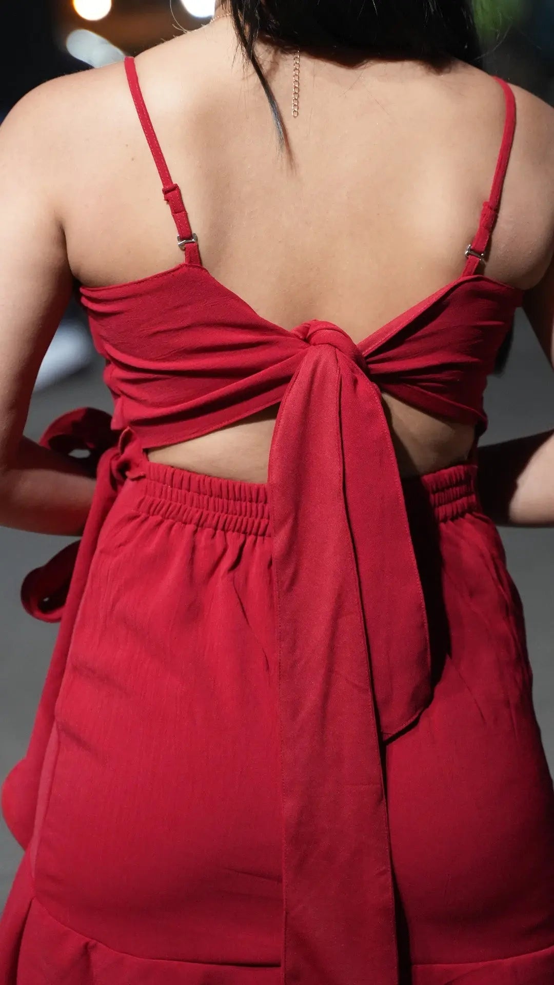Crimson Dusk Wrap Dress DLPL