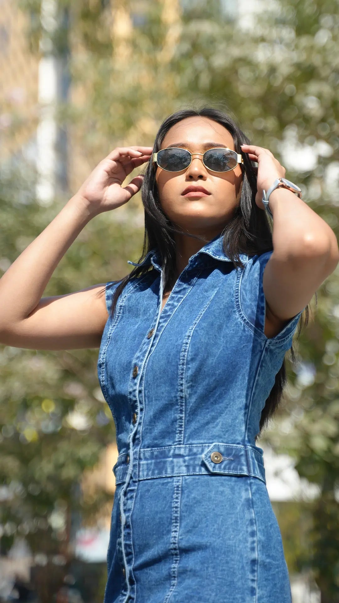 Denim Short Dress DLPL