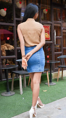 Mini Denim Pencil Skirt DLPL