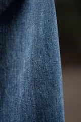 Premium Cotton  Wide Leg  Jeans with Hem Distress DLPL