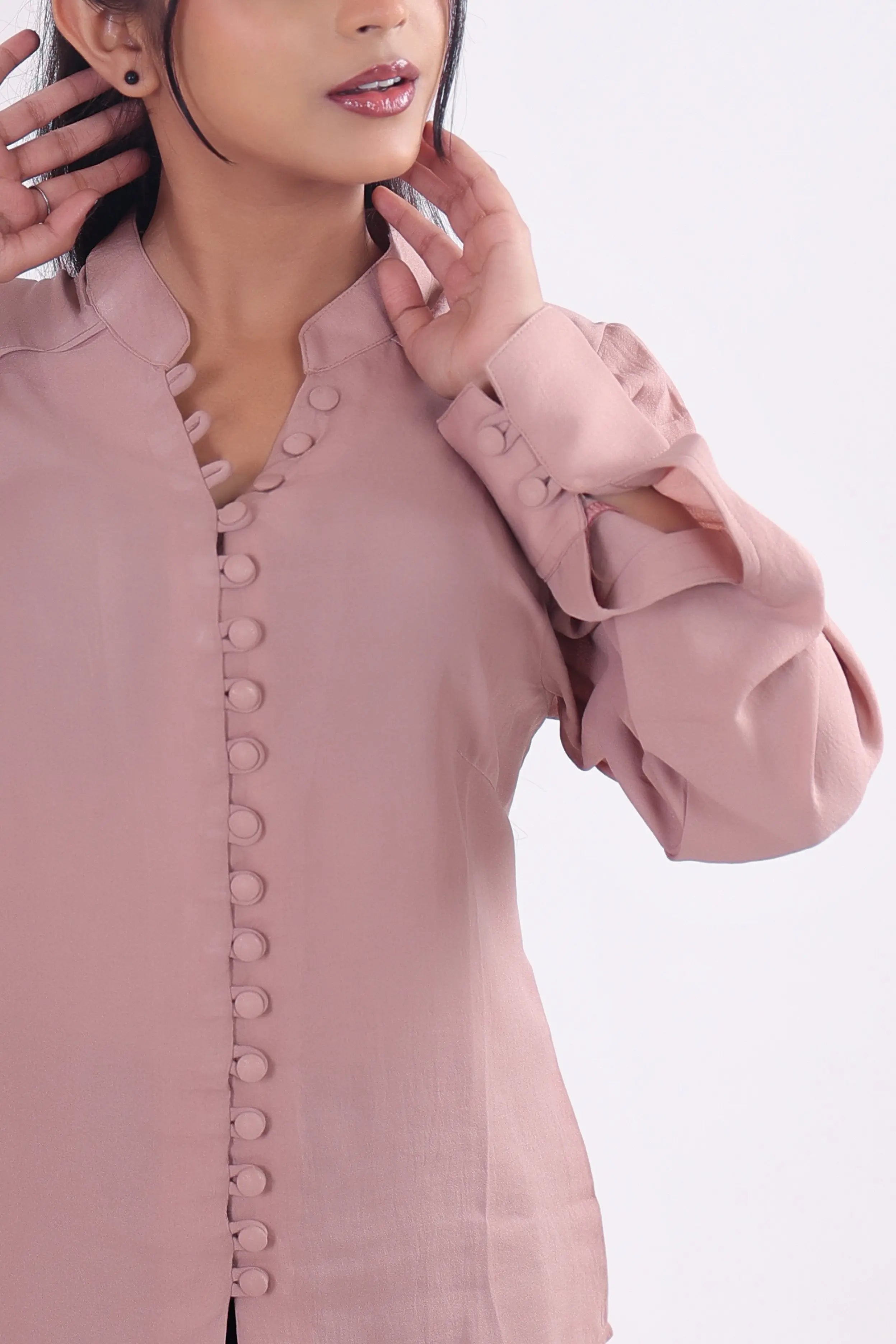 Dusky pink Full sleeve Blouse DLPL