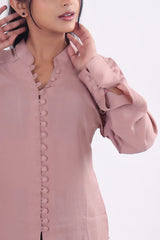 Dusky pink Full sleeve Blouse DLPL