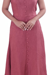 Dark Peach Midi Dress DLPL