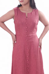 Dark Peach Midi Dress DLPL
