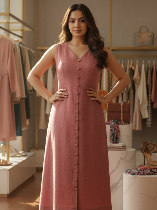 Dark Peach Dress