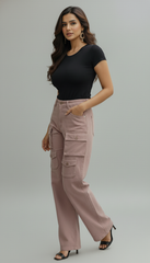 Dusky Pink Cargo Pant