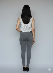 Short Sleeve Black on White Top