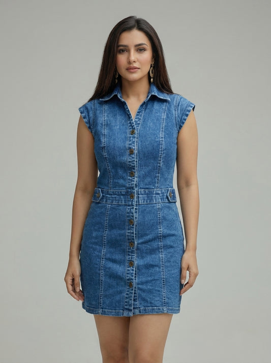 Denim Short Dress